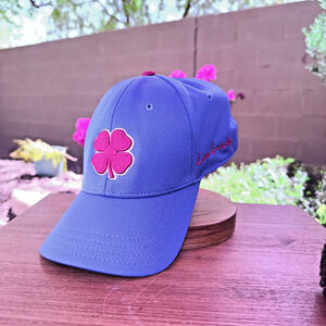 Black Clover Hat Blue Red Four Leaf Clover Live Lucky Flex Fit Cap L/XL‎